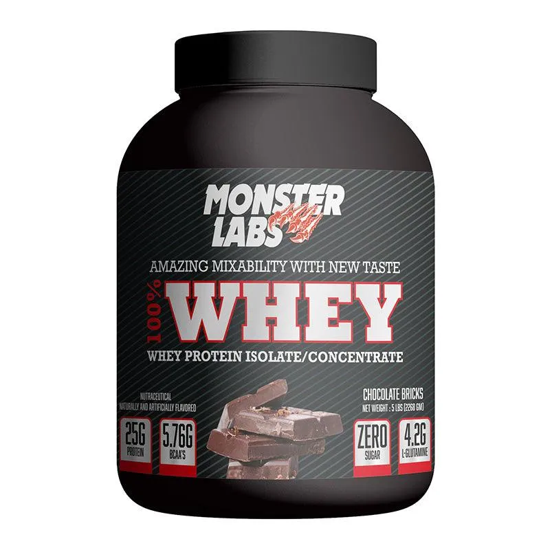 Monster Labs 100% Whey 5 lbs With 600 ml Shaker