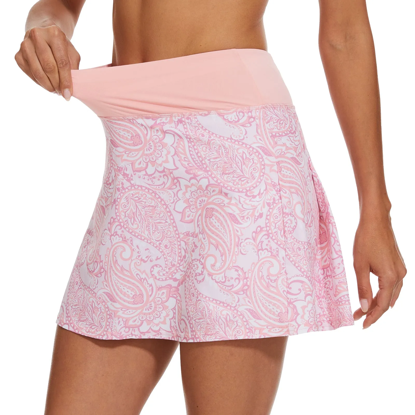 MOTEEPI Tennis Skirts for Women High Waisted Golf Athletic Workout Skort with Shorts Pockets