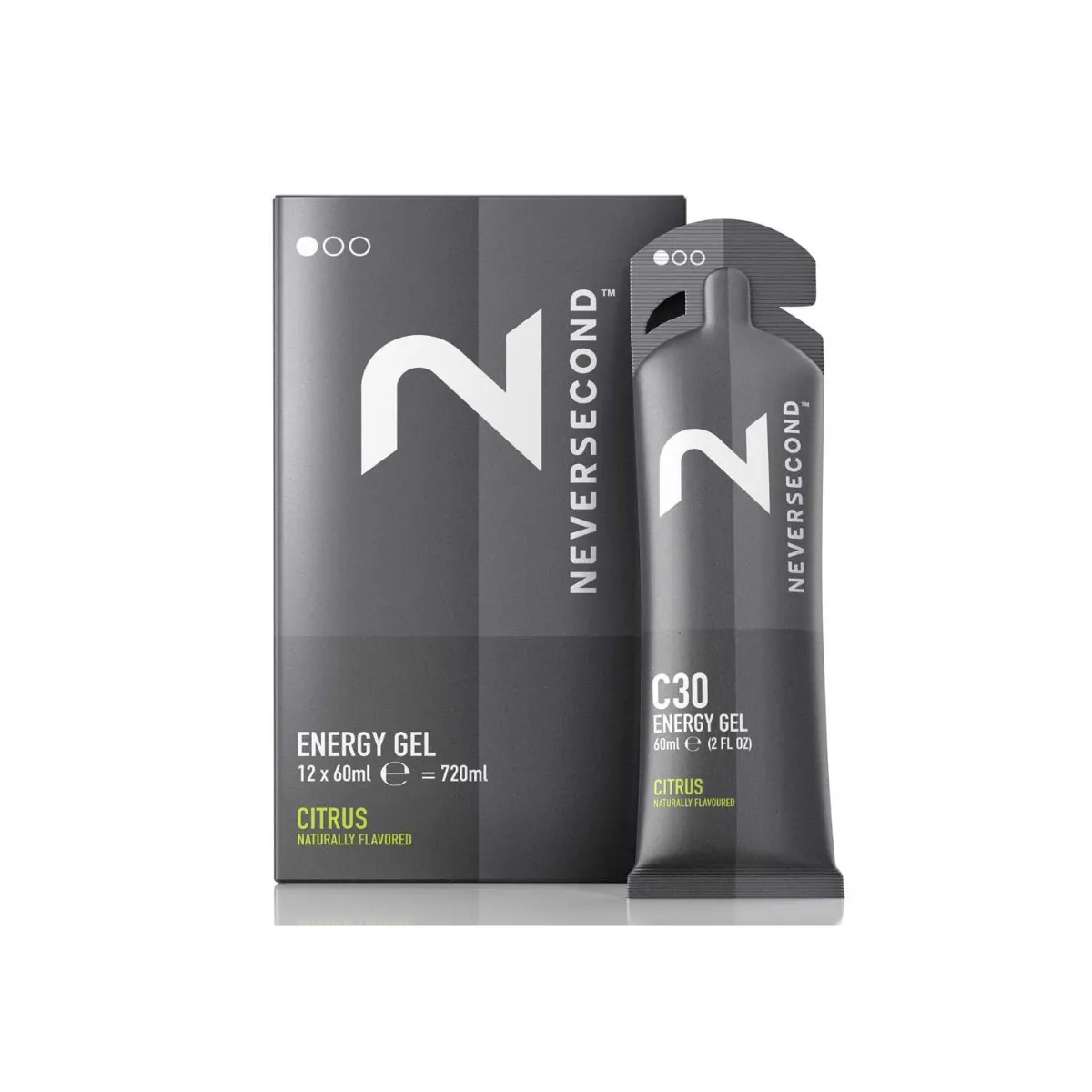 Neversecond C30 Citrus Energy Gel Box of 12 Units