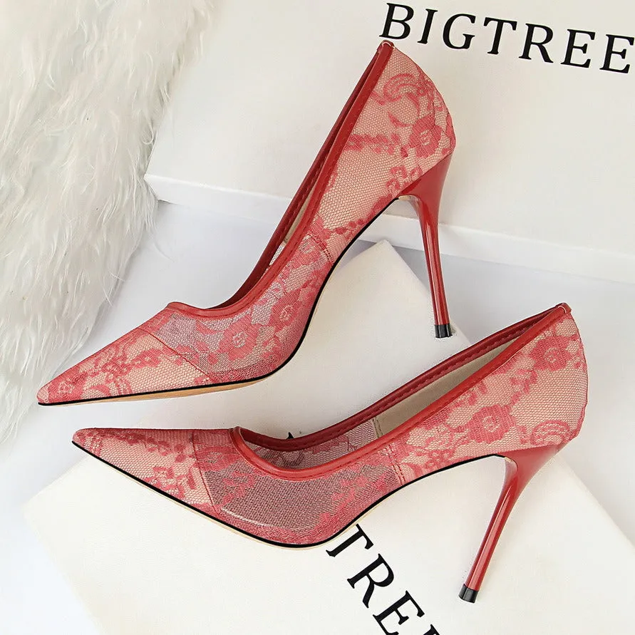 New Fine High Heel Women Casual Elegant Pointed Toe Dress Shoes