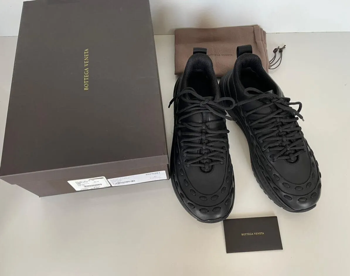 NIB $950 Bottega Veneta Mens Leather Black Sneakers 10.5 US (43.5 Euro) 578305