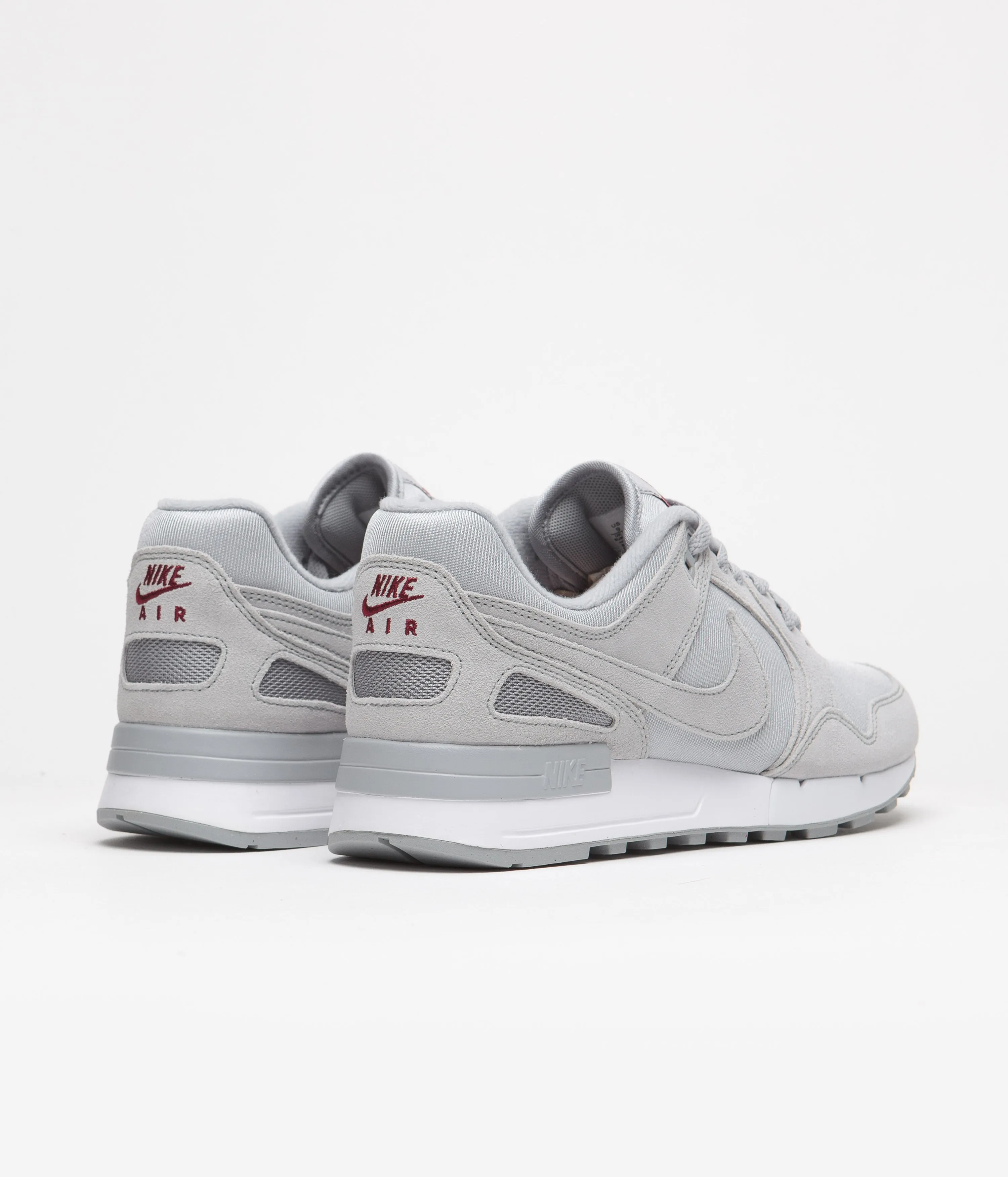 Nike Air Pegasus 89 Shoes - Wolf Grey / Wolf Grey - Team Red - White