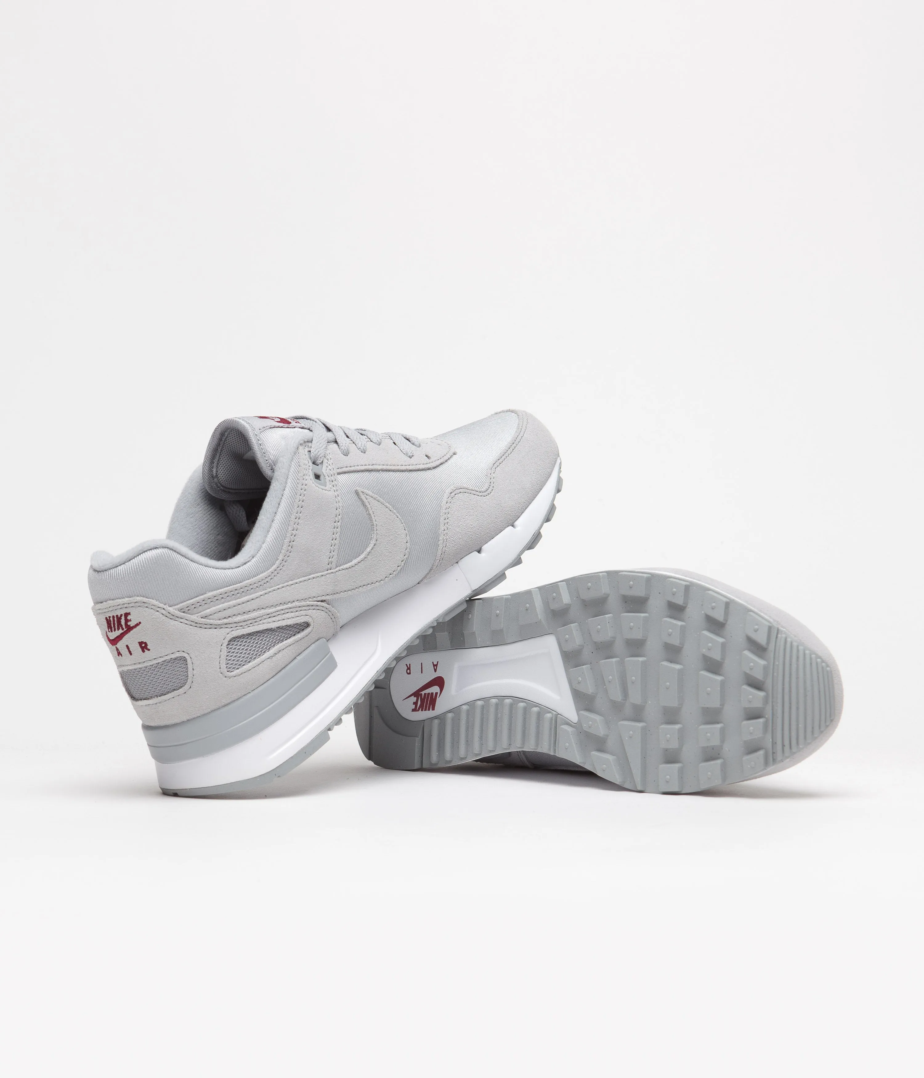 Nike Air Pegasus 89 Shoes - Wolf Grey / Wolf Grey - Team Red - White