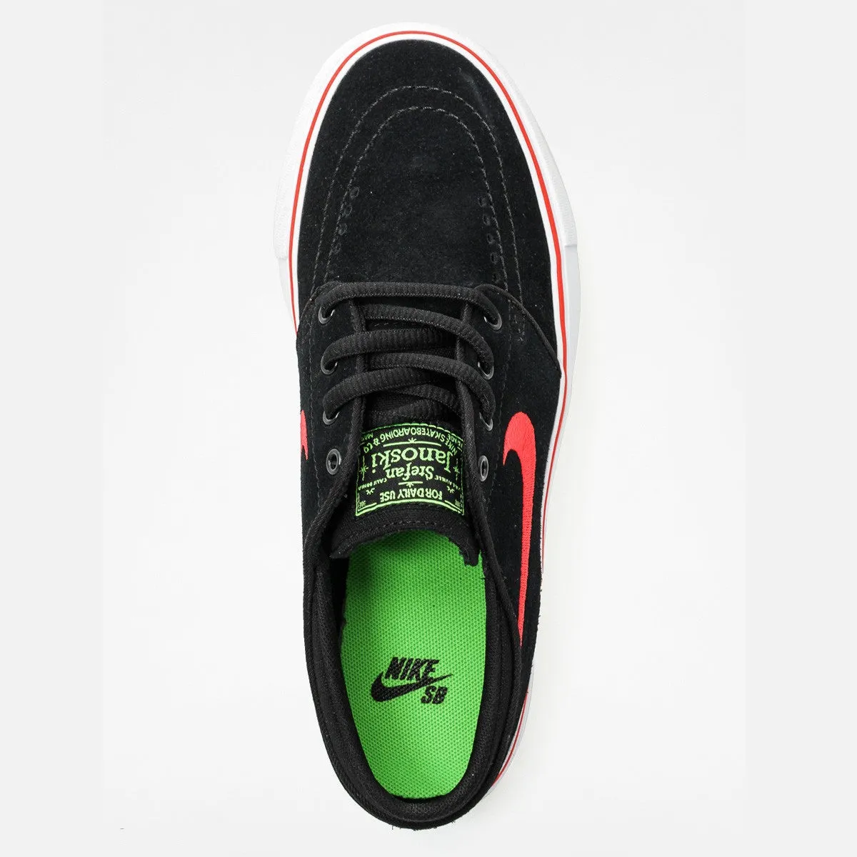 Nike Shoes SB Stefan Janoski (GS) Youth - Black/Red-Light Crimson Green Pulse