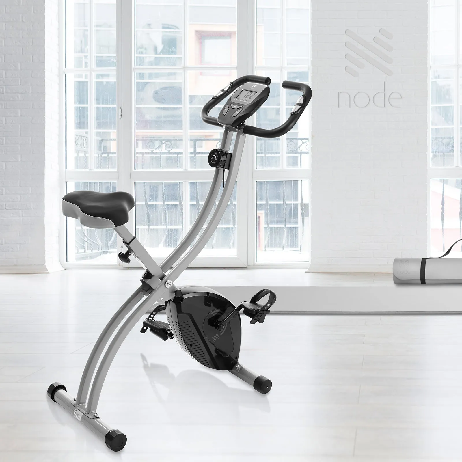 Node Fitness Stationary Folding Indoor Cycling Exercise Bike