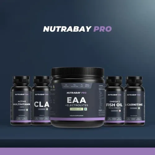 Nutrabay Pro EAAs with Electrolytes (Essential Amino Acids) - Lemon Lime, 250g