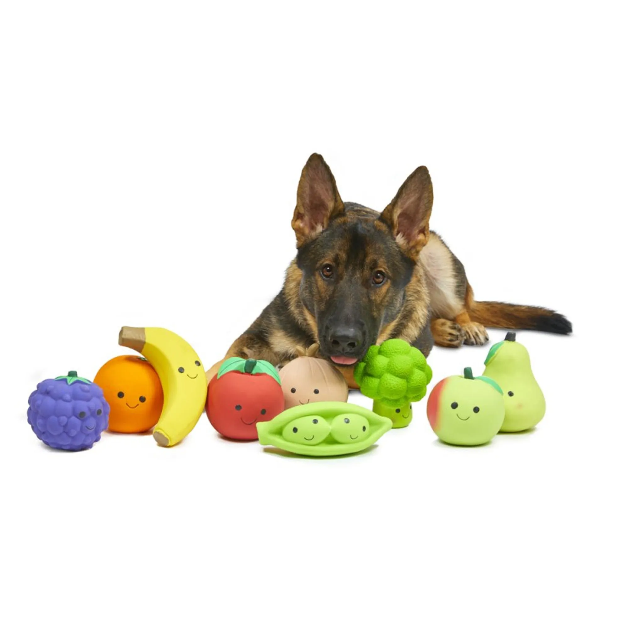 Petface Foodie Faces Latex Pead Pod Dog Toy