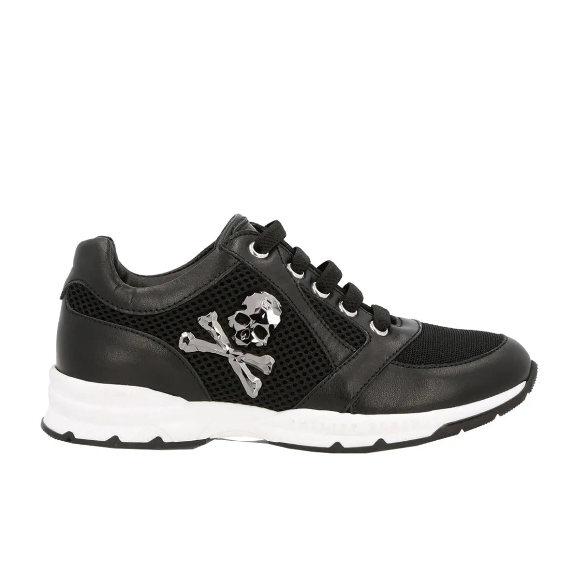 Philipp Plein Junior Black Skull Runner Trainers