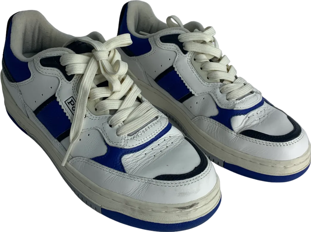 Polo Ralph Lauren Masters Sport In Blue White Trainers UK 6