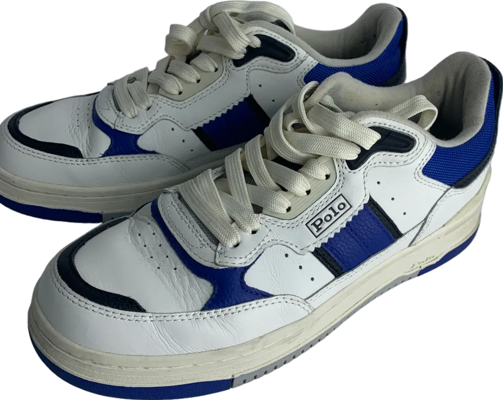 Polo Ralph Lauren Masters Sport In Blue White Trainers UK 6