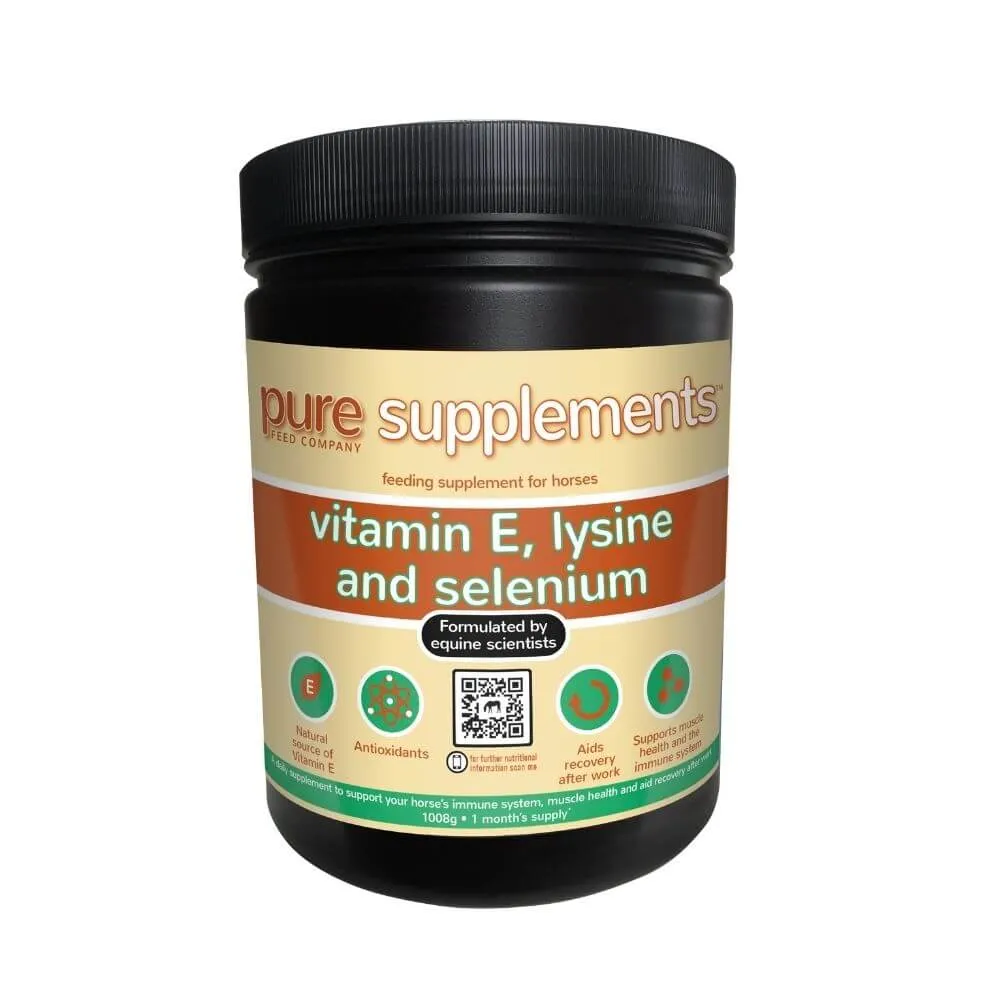 Pure Feed Vitamin E, Lysine & Selenium Horse Supplement 1008g