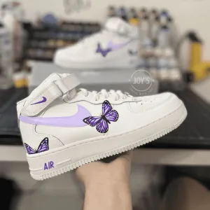 Purple Butterflies Custom Air Force 1