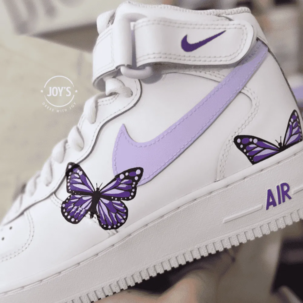 Purple Butterflies Custom Air Force 1