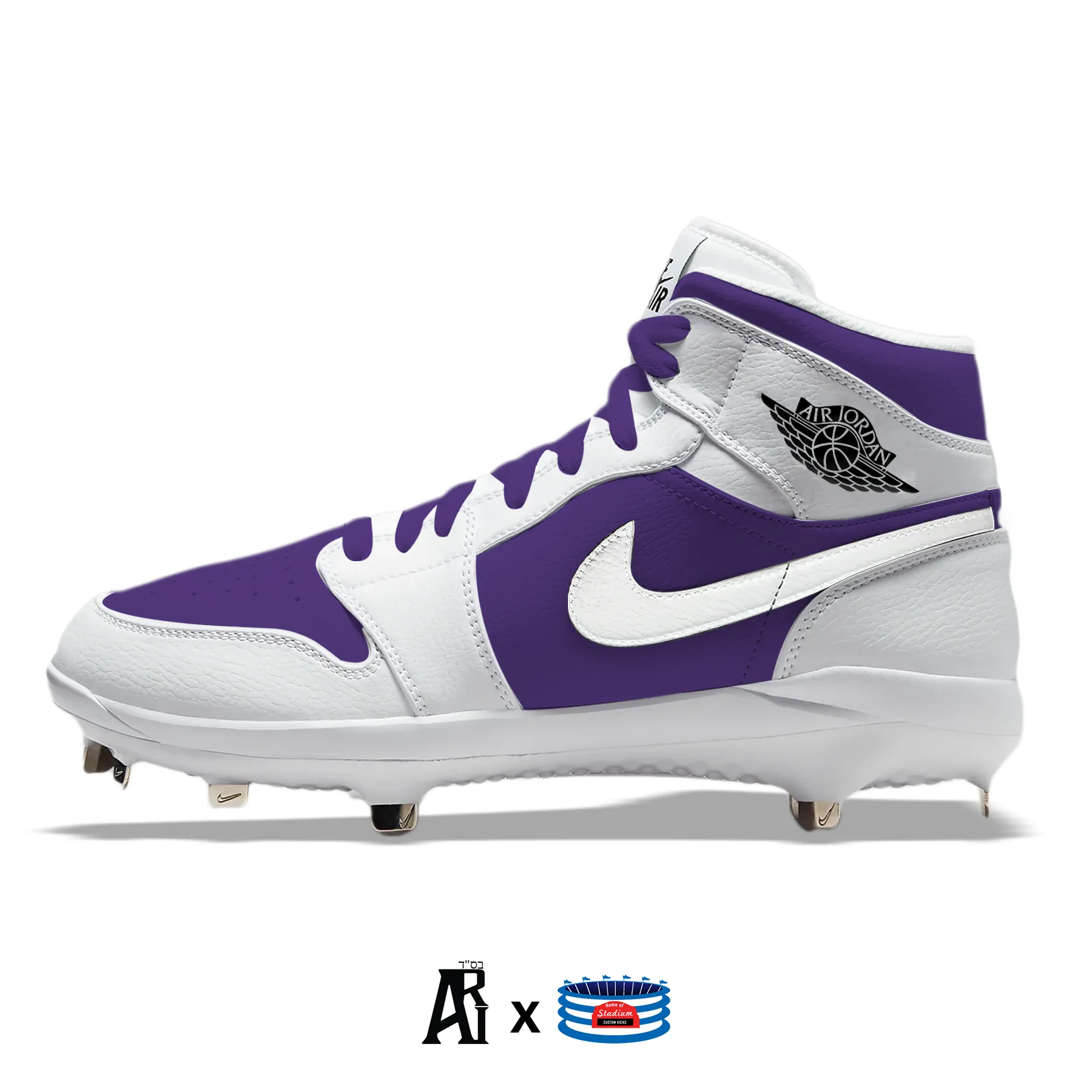 "Reverse Court Purple" Jordan 1 Retro Cleats