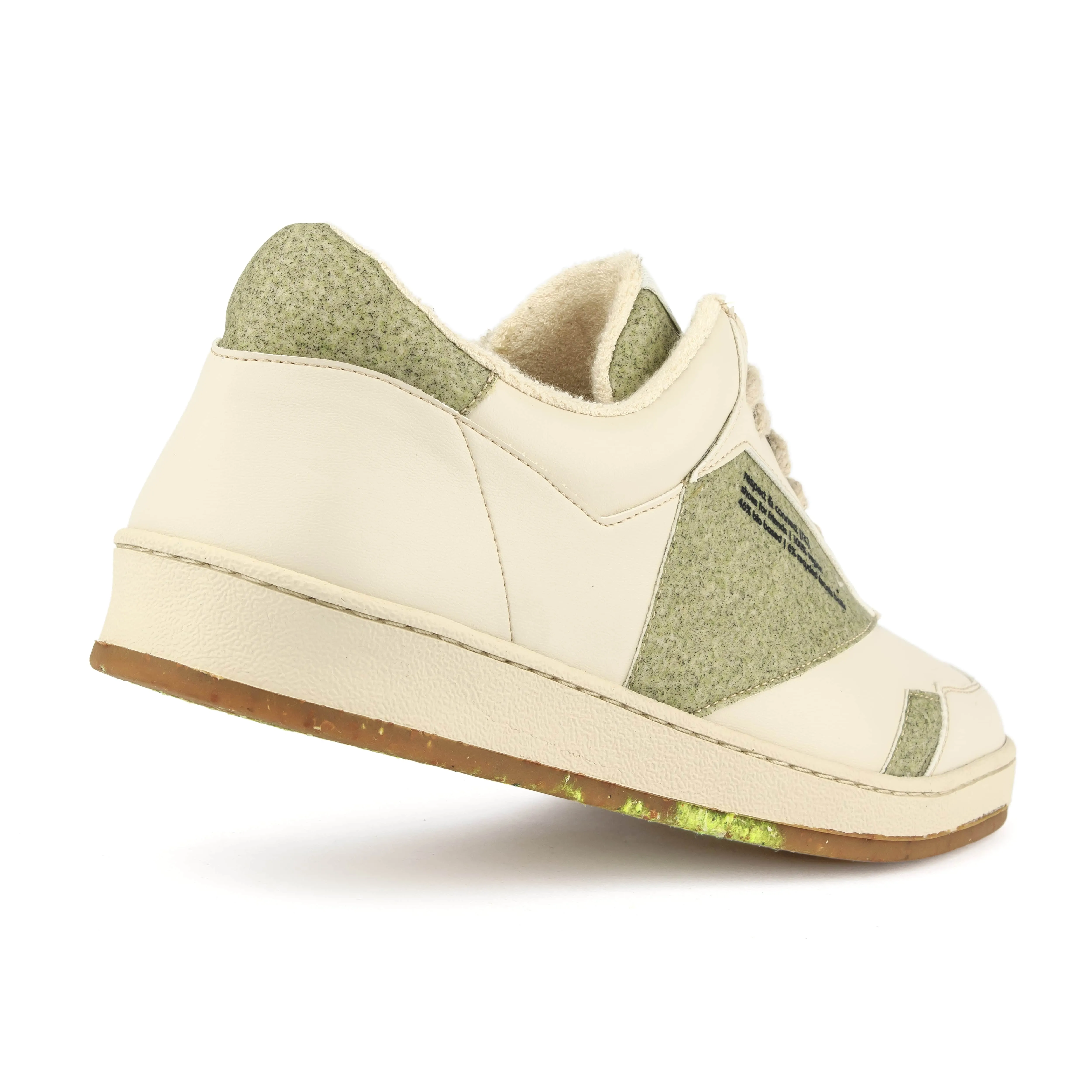 RC Retro Corn Leather Vegan Sneakers | Beige & Green