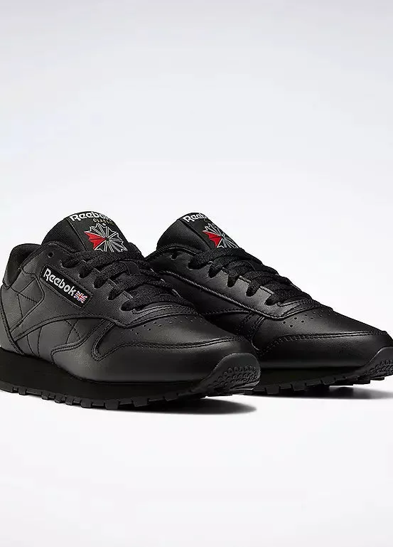 Reebok Classic Leather Womens Running Trainers -Black