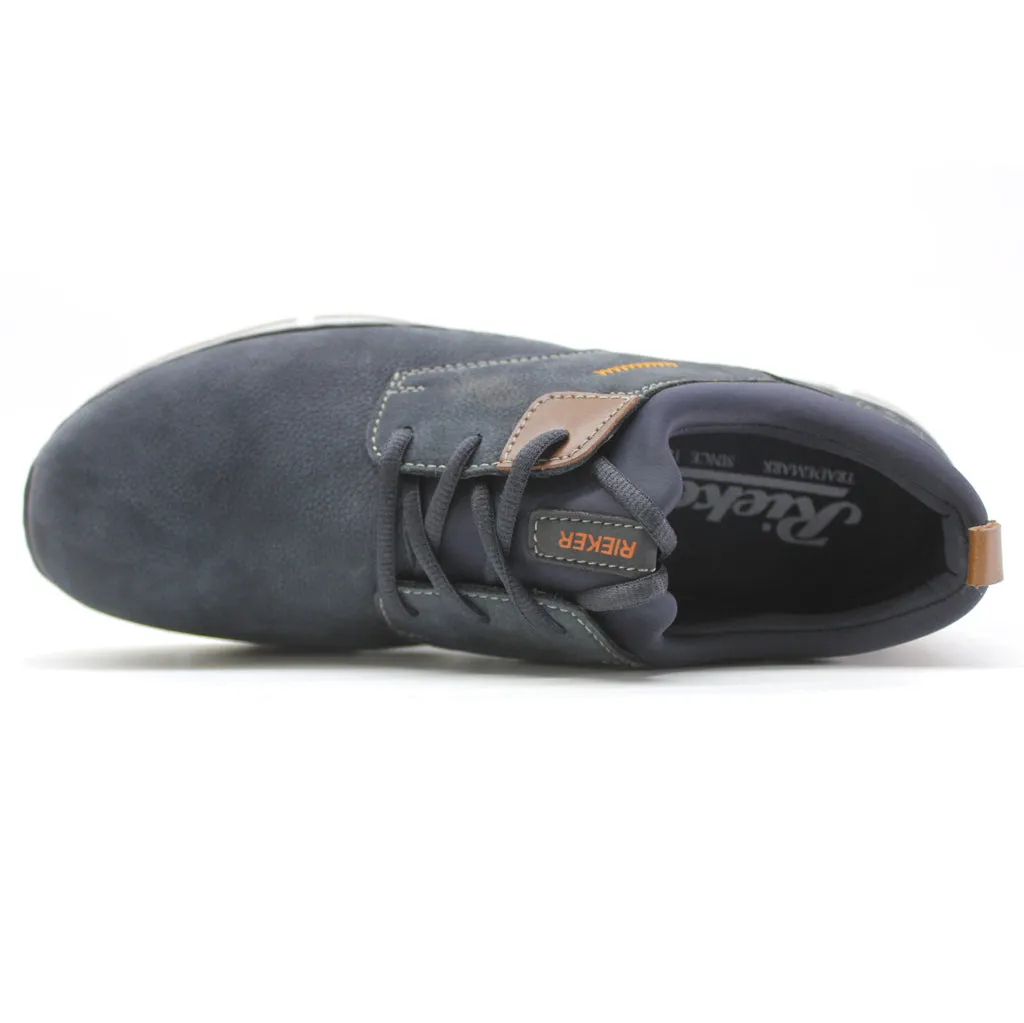 Reiker Mens B6163 Leather Synthetic Navy Trainers