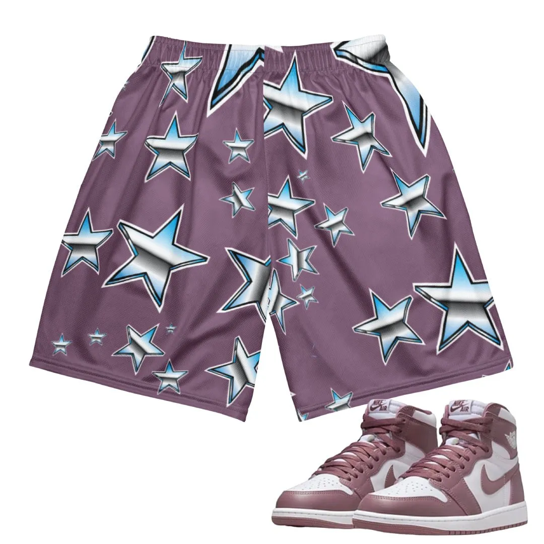 Retro 1 OG "Mauve" All Starr Mesh Basketball Shorts