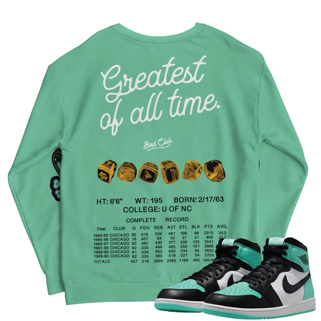 Retro 1 "Green Glow" MJ the Goat Sweater