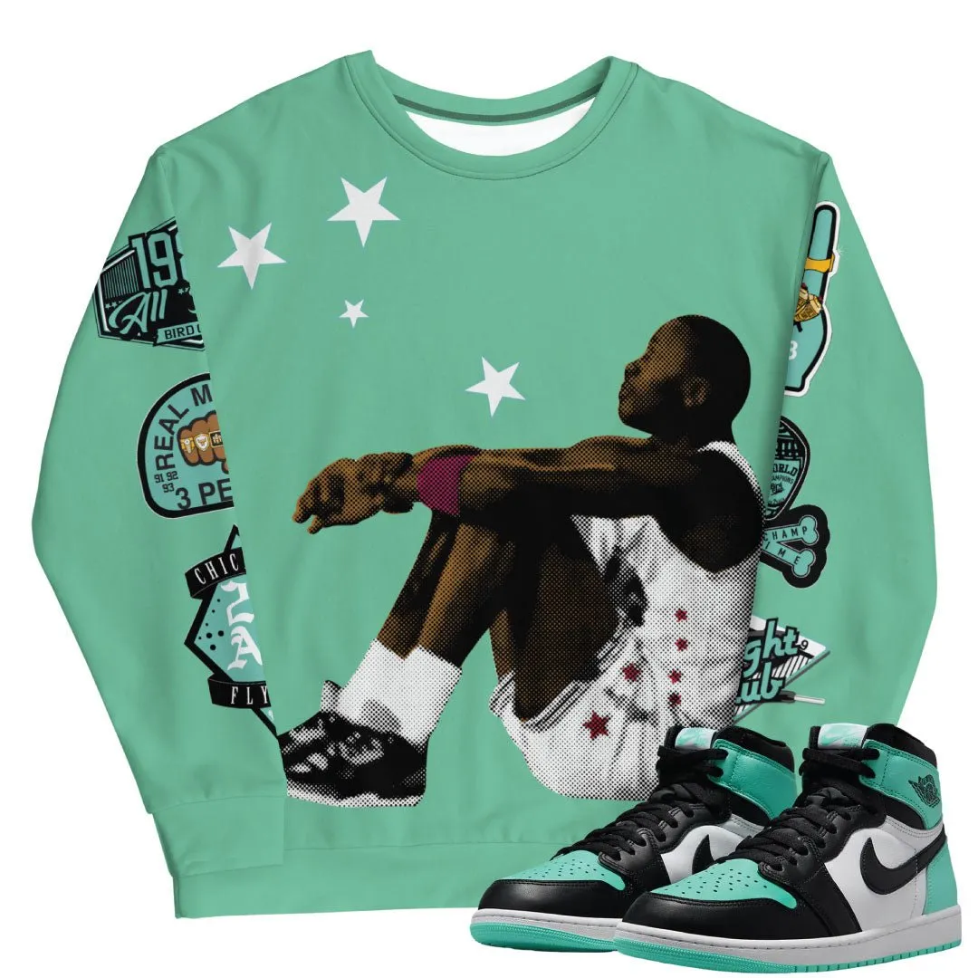 Retro 1 "Green Glow" MJ the Goat Sweater