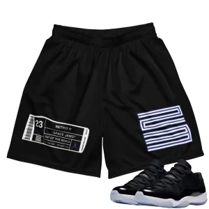 Retro 11 Space Jam Low Mesh Basketball Shorts