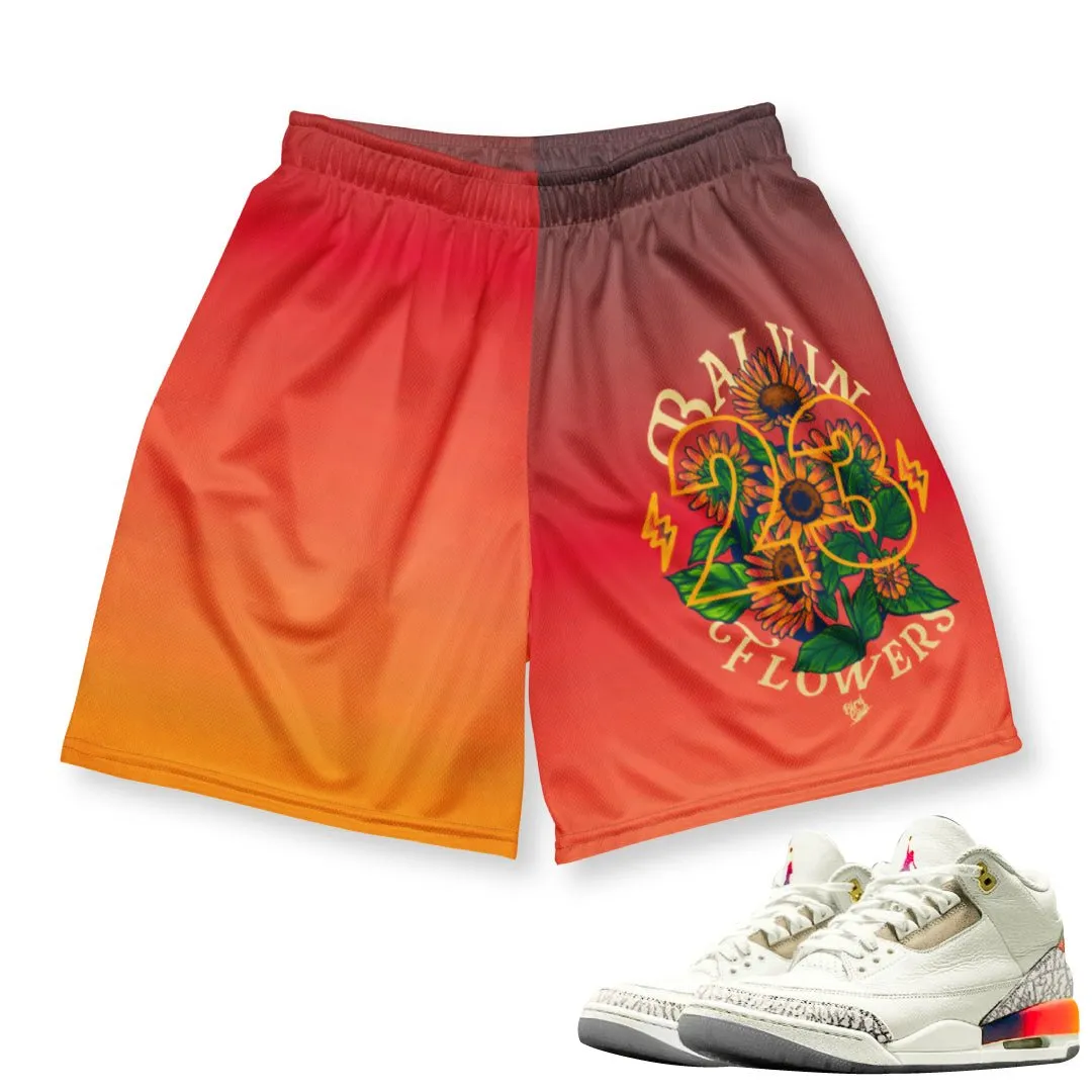 Retro 3 J. Balvin Medellin Sunsets Mesh Shorts