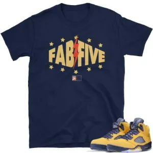 Retro 5 Fab 5 Michigan Inspire Sneaker Tee