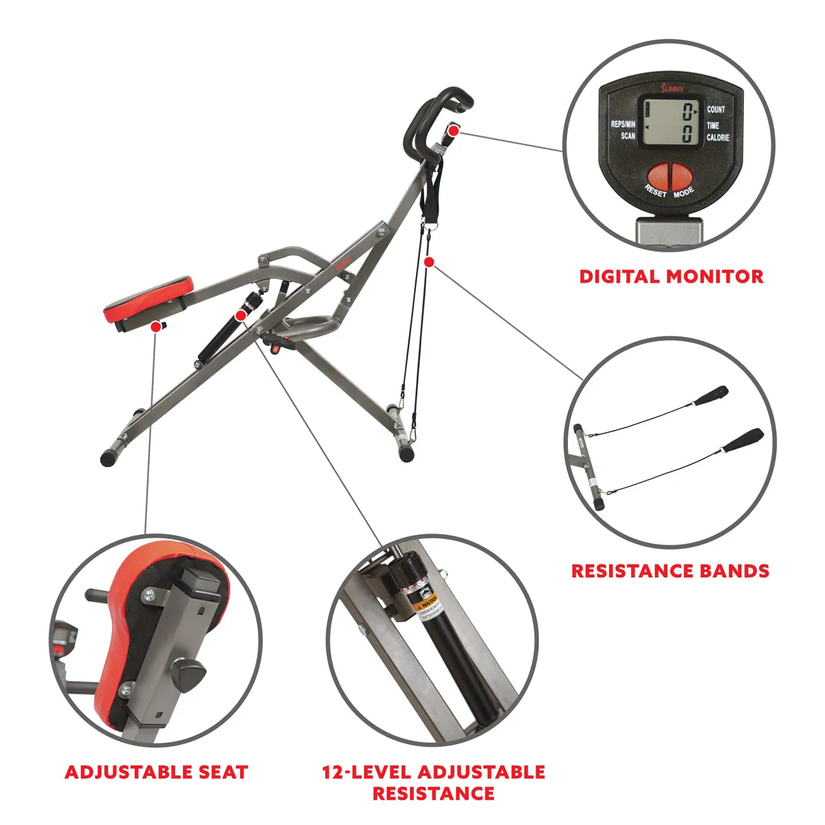 Row-N-Ride® Sunny Strength™ PRO Squat Assist Trainer