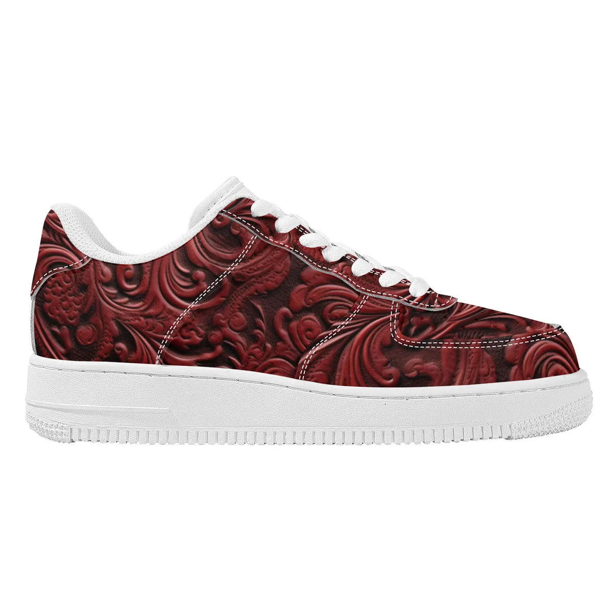 RVT Low Top Unisex Sneaker-Feligree Red