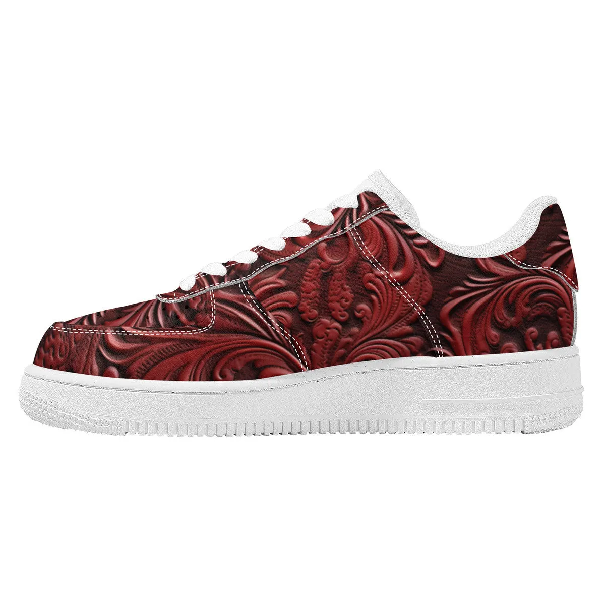 RVT Low Top Unisex Sneaker-Feligree Red