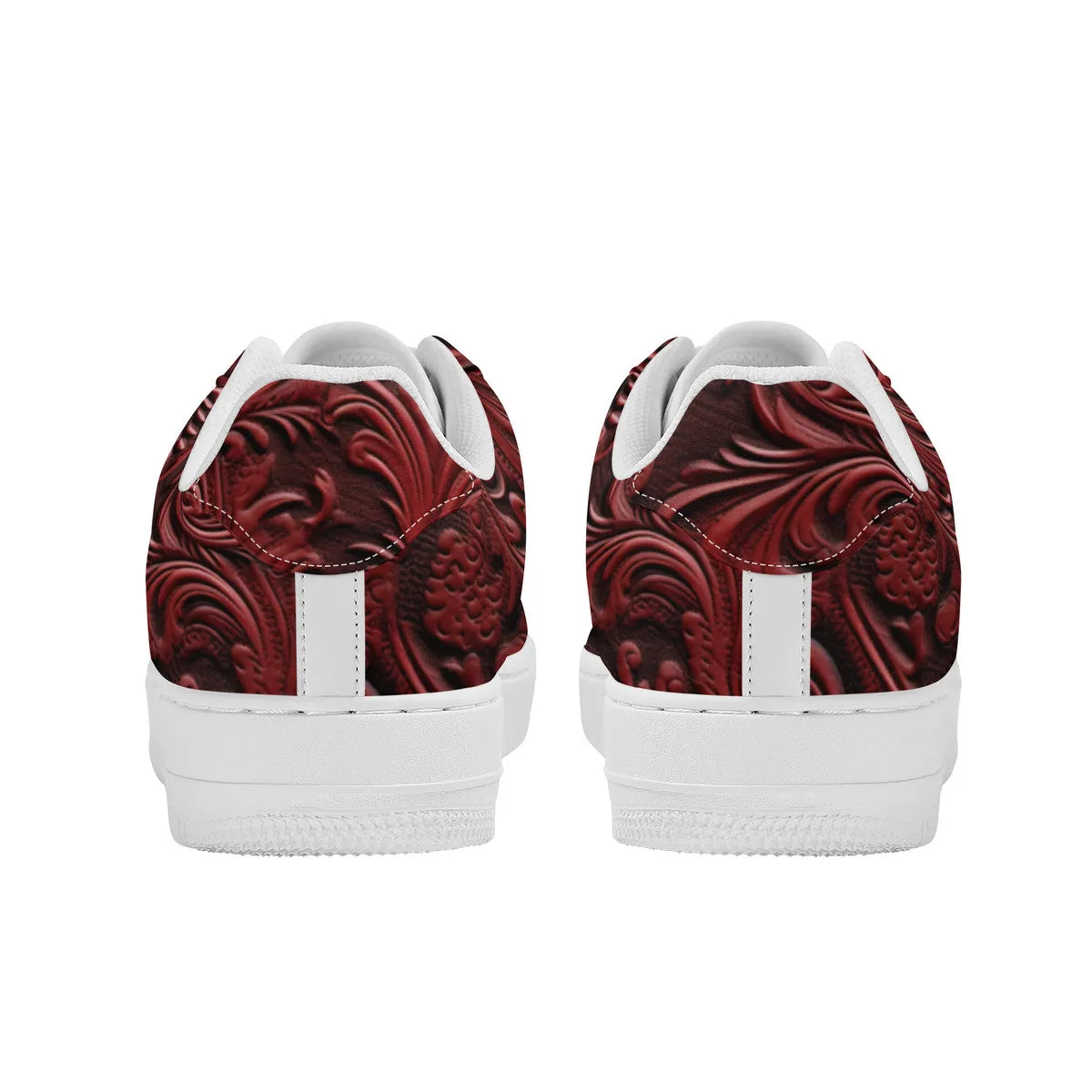 RVT Low Top Unisex Sneaker-Feligree Red