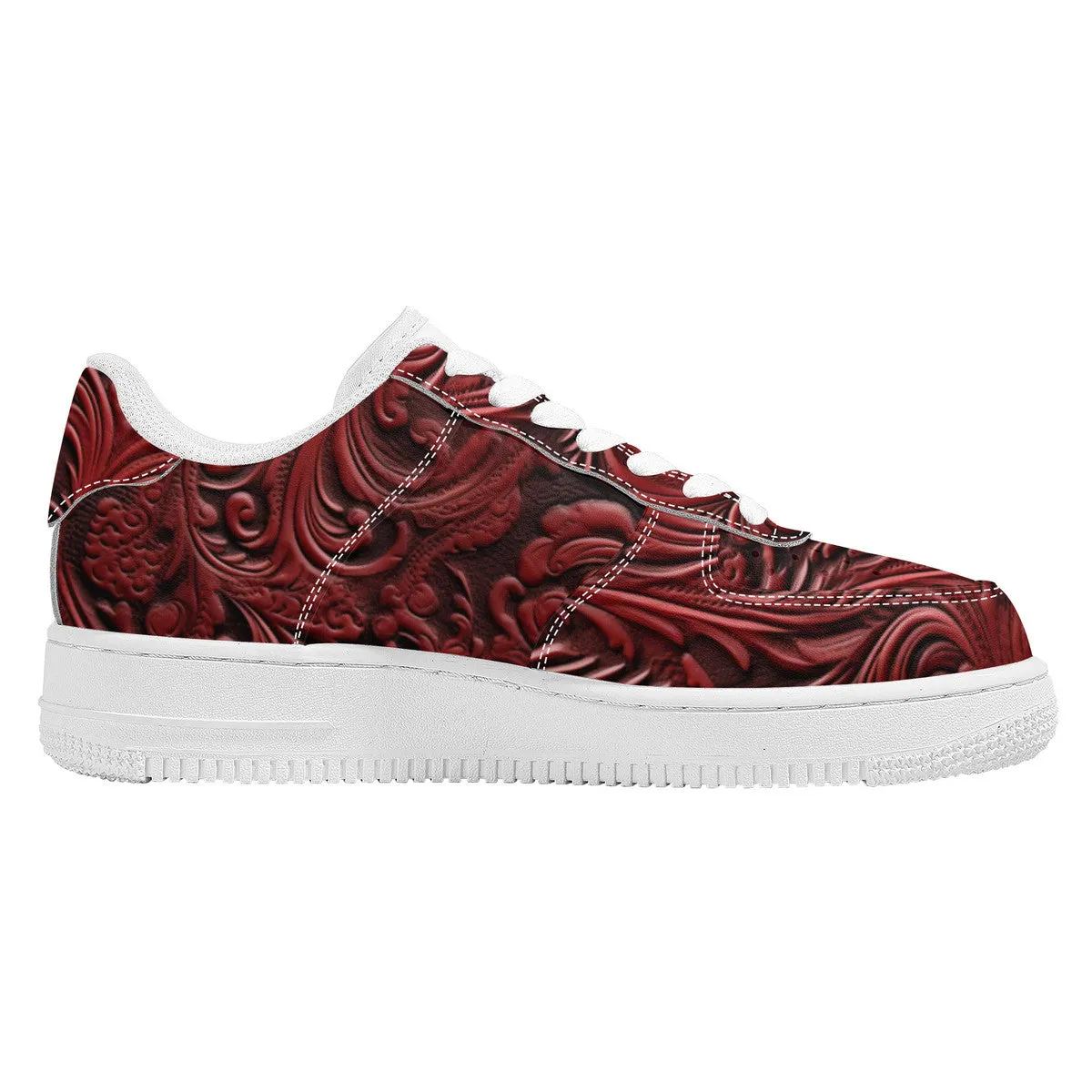 RVT Low Top Unisex Sneaker-Feligree Red