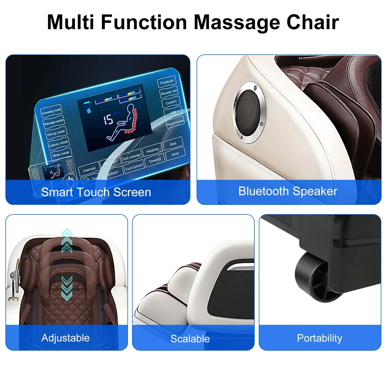 Save 70% - Zero-Gravity Massage Chair: Thermal Therapy, Casters, BT Speaker