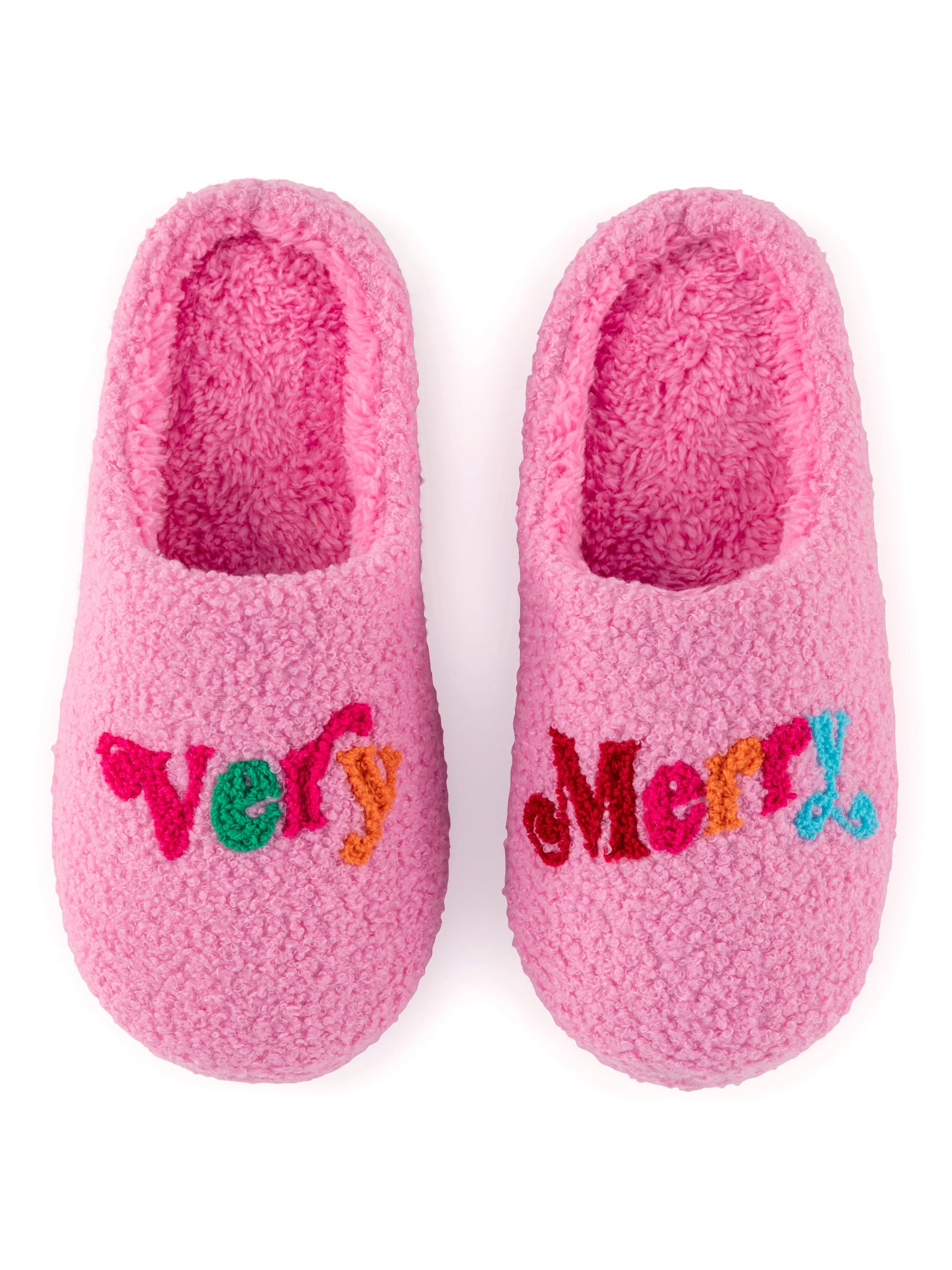 Shiraleah "Very Merry" Slippers, Pink