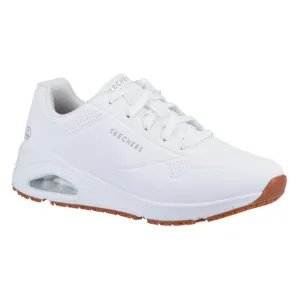 Skechers Mens UNO Slip Resistant Trainers 46 White - BA156-46