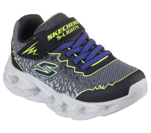 Skechers Vortex Zorento Boys Black Yellow Lights Trainer