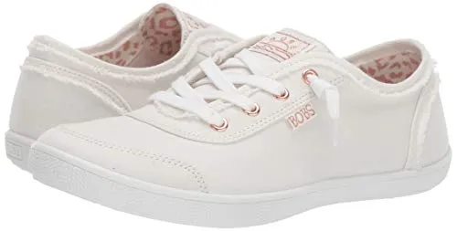 Skechers Women's Bobs B Cute Sneaker, White Canvas