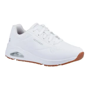 Skechers Womens UNO Slip Resistant Trainers 36 White - BA155-36