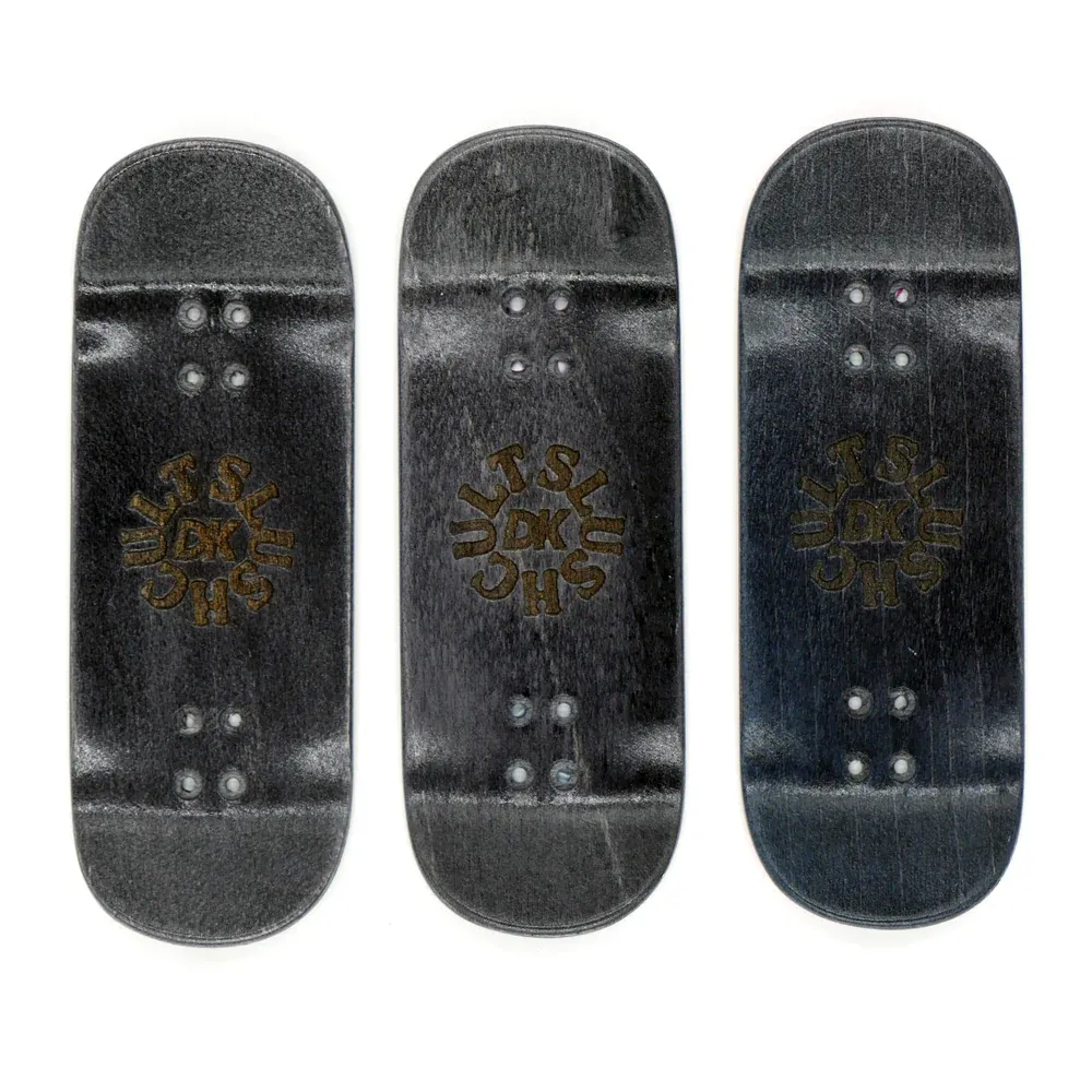 Slushcult Limited Black Plies Fingerboard Deck - Split Oval Logo