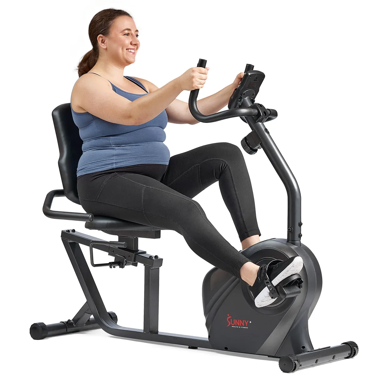 Smart Magnetic Resistance Recumbent Bike with Easy Adjustable Seat