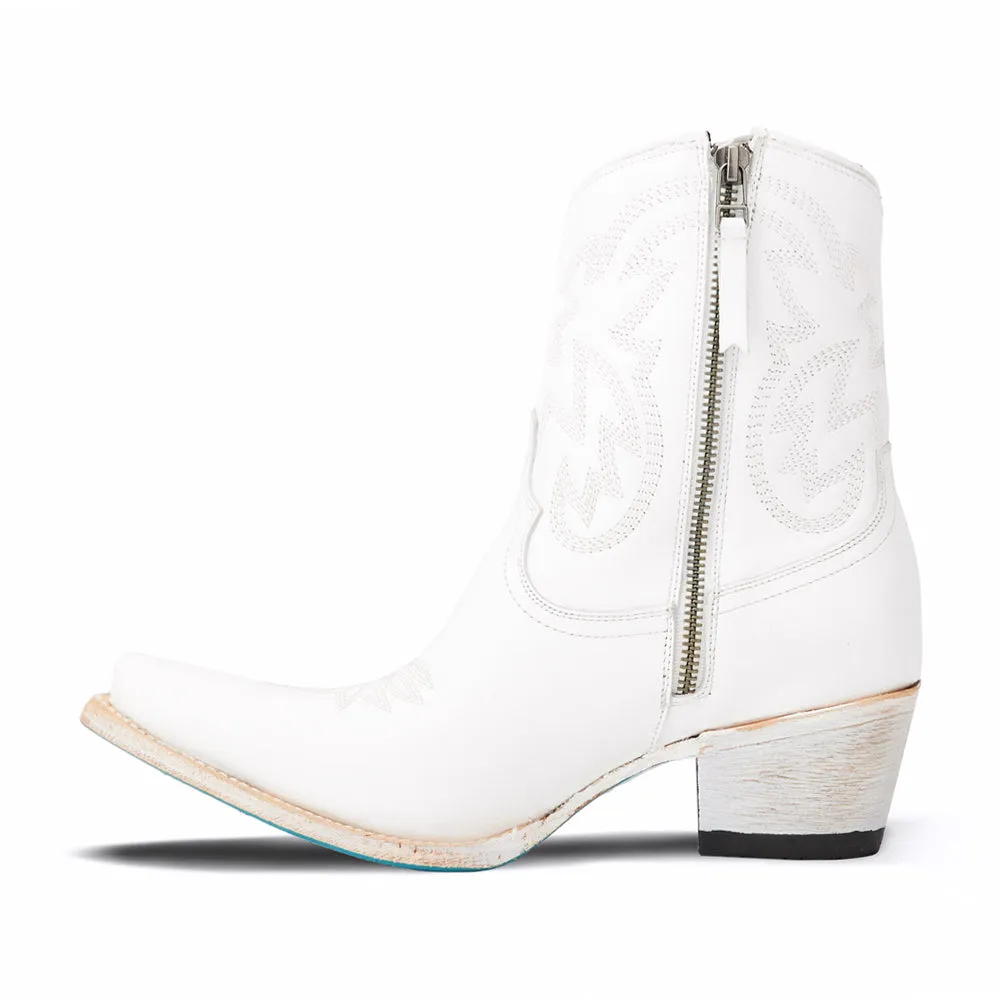 Smokeshow Embroidered Snip Toe Zippered Cowboy Booties