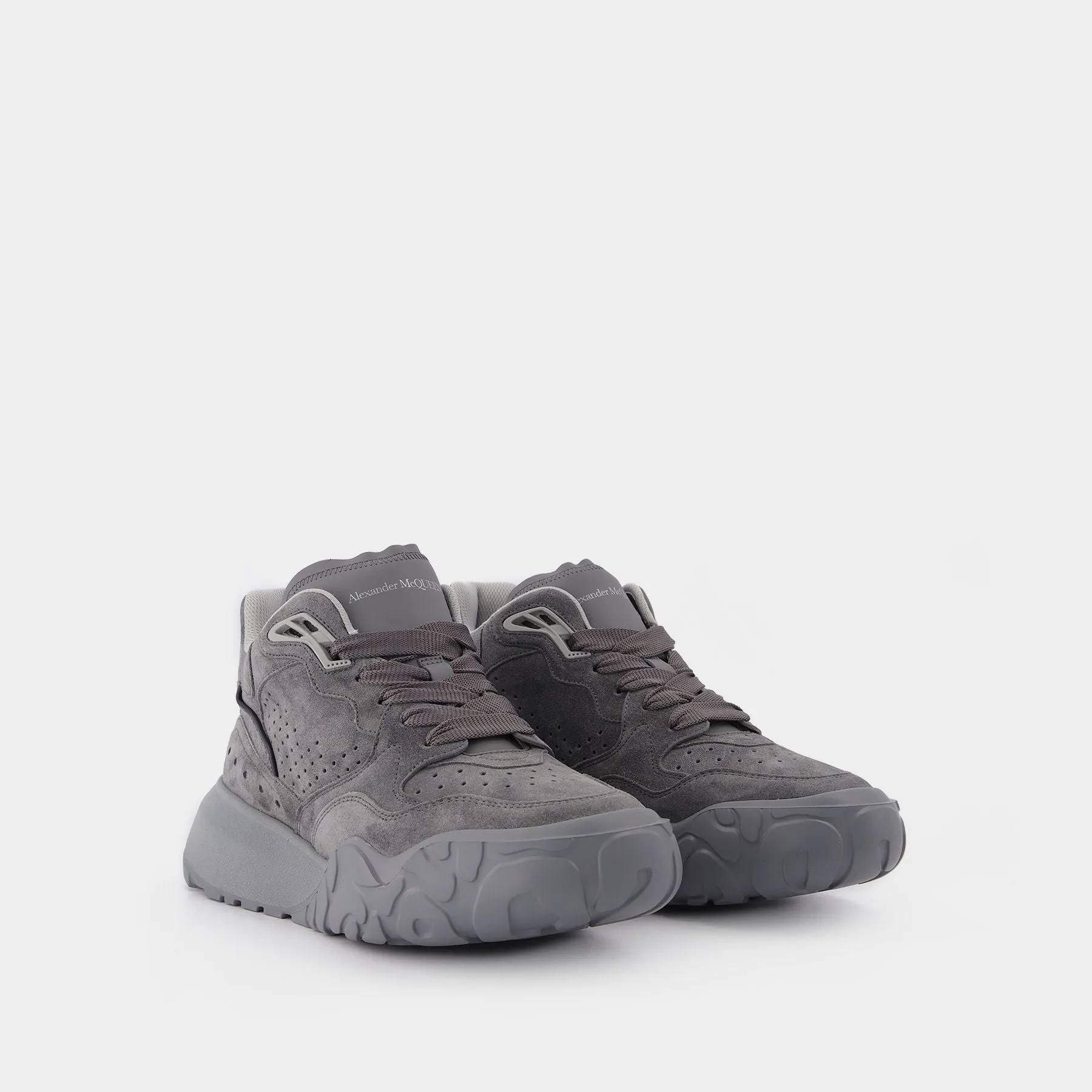 Sneaker High in Grey Leather