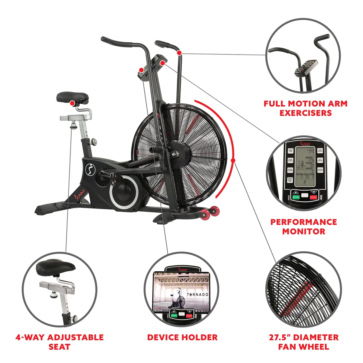 Sunny Strength™ Tornado LX Fan Bike - Air Assault Exercise