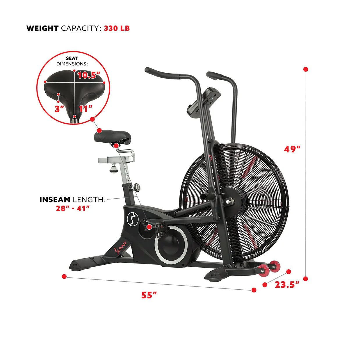 Sunny Strength™ Tornado LX Fan Bike - Air Assault Exercise