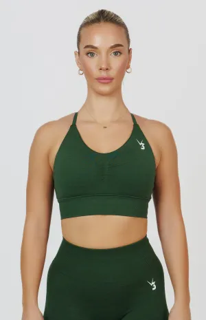 Tempo Seamless Multi-Way Sports Bra - Hunter Green