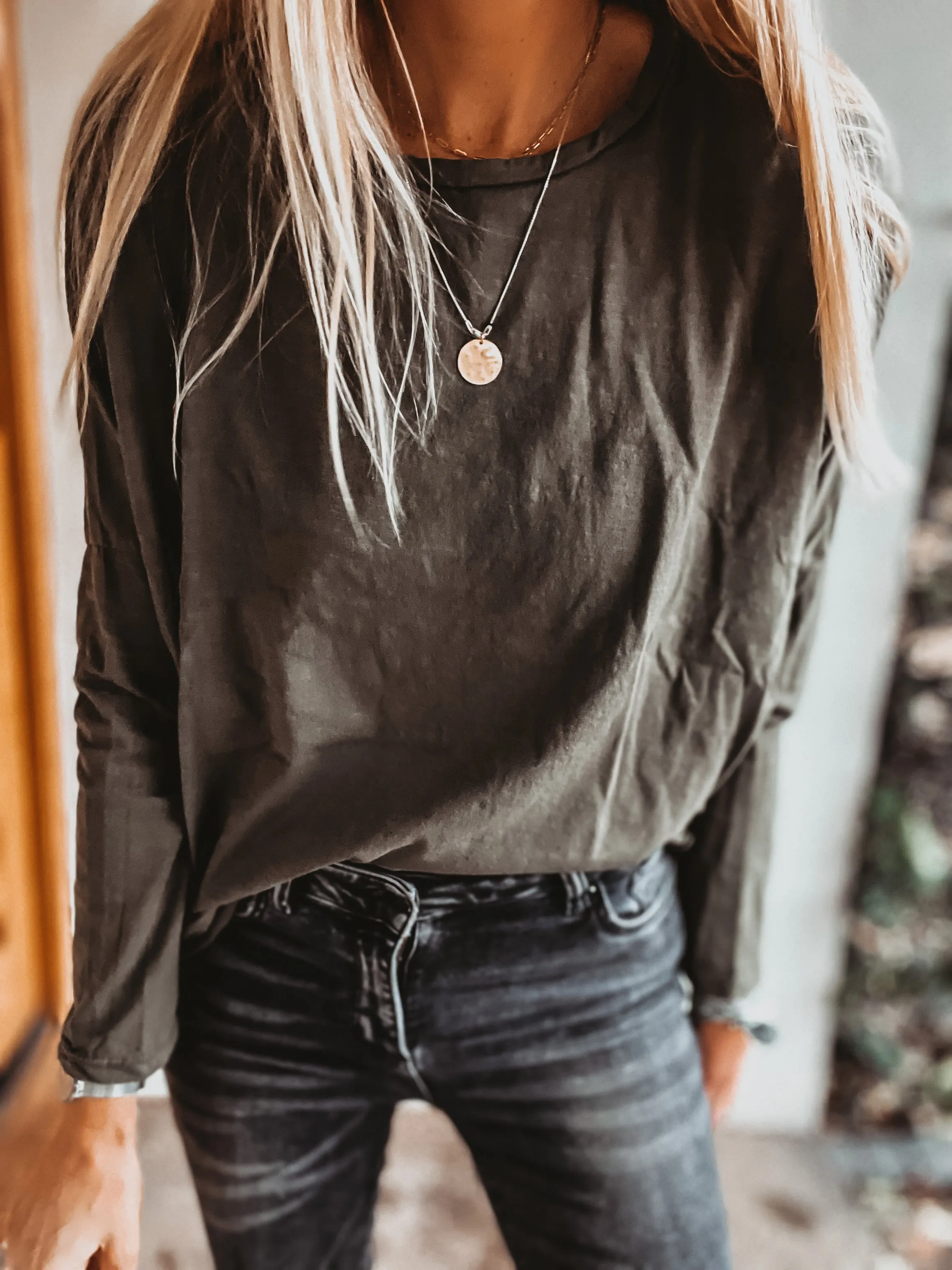 THE PERFECT KHAKI LONG SLEEVED TEE *new*