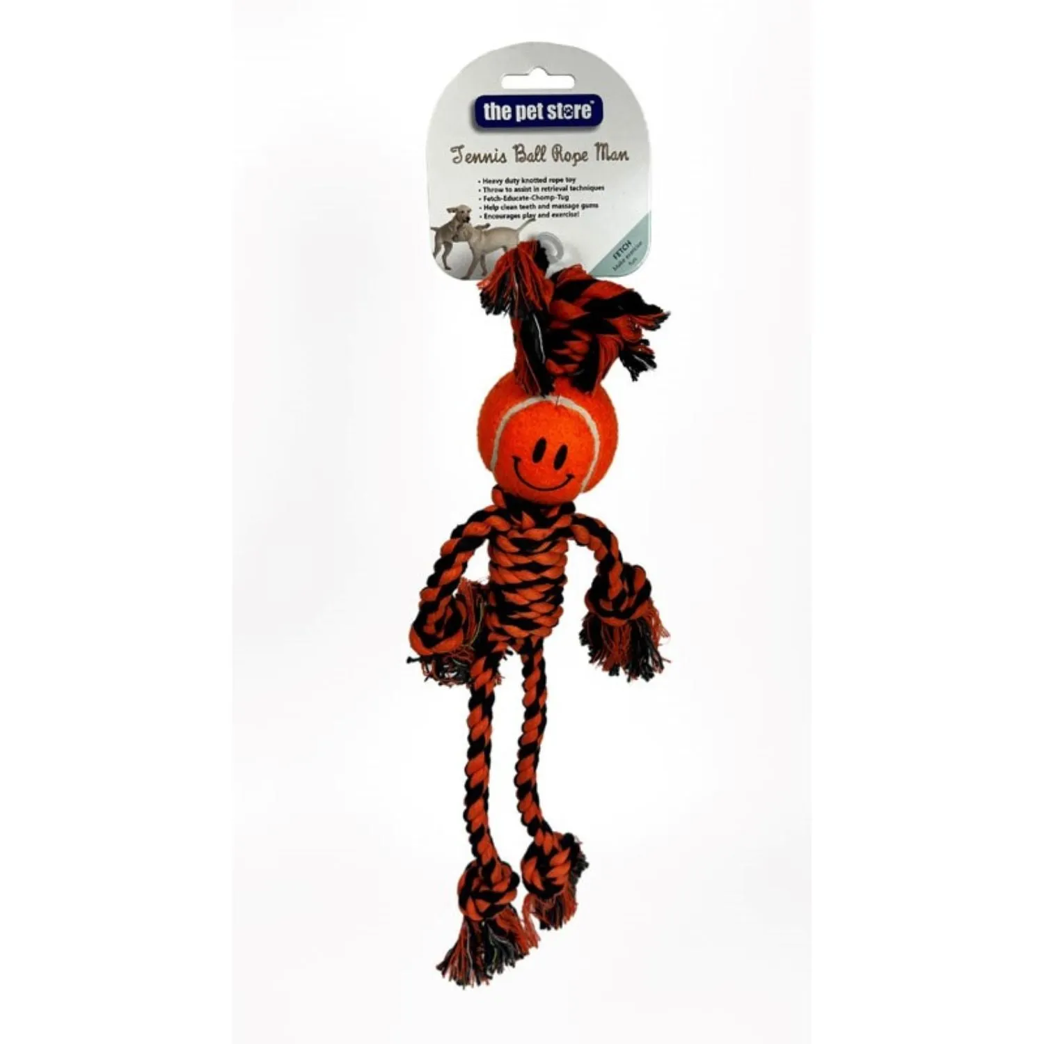 The Pet Store Tennis Ball Rope Man (Choice of 2 Colours)