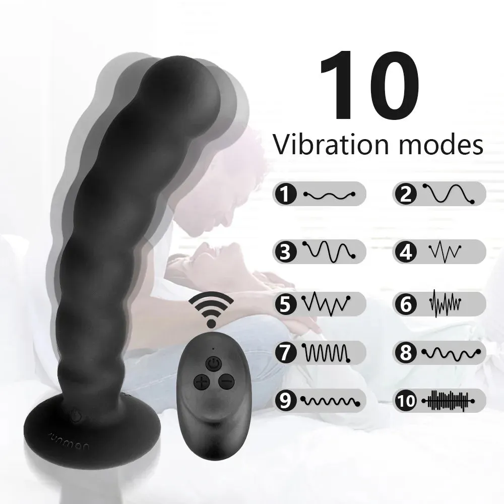 Thick Vibrating Wireless Butt Plug Prostate Massager Best Anus Toys