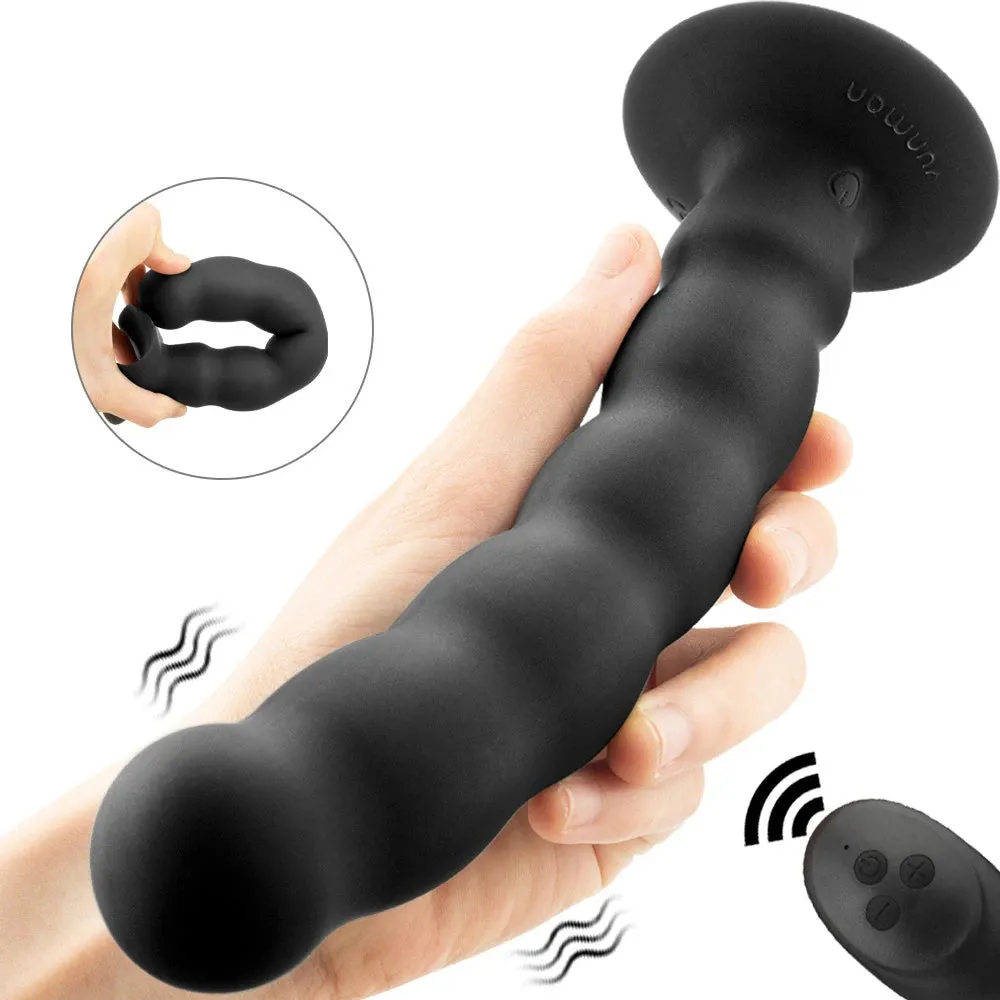 Thick Vibrating Wireless Butt Plug Prostate Massager Best Anus Toys