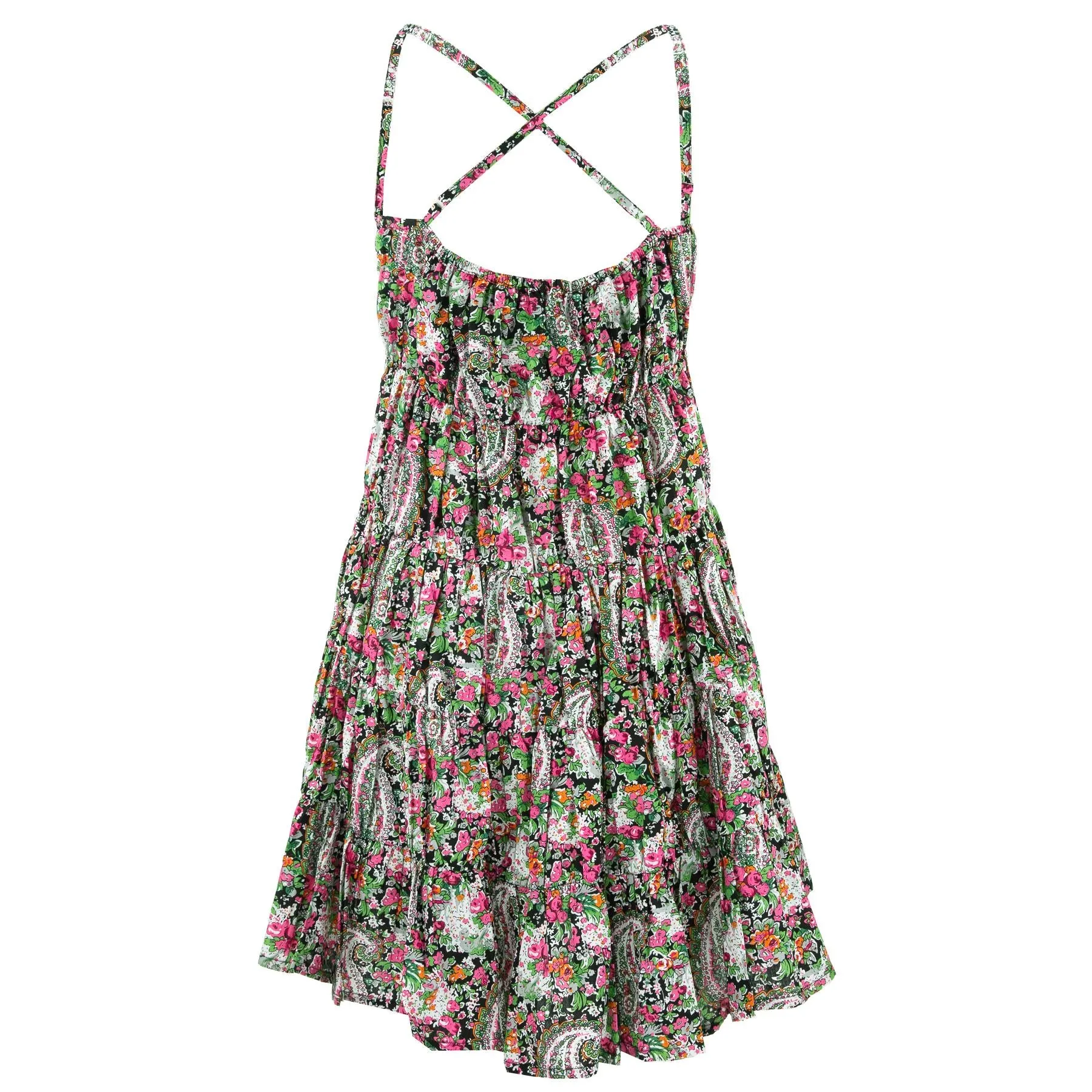 Tier Drop Summer Dress - Paisley Flower